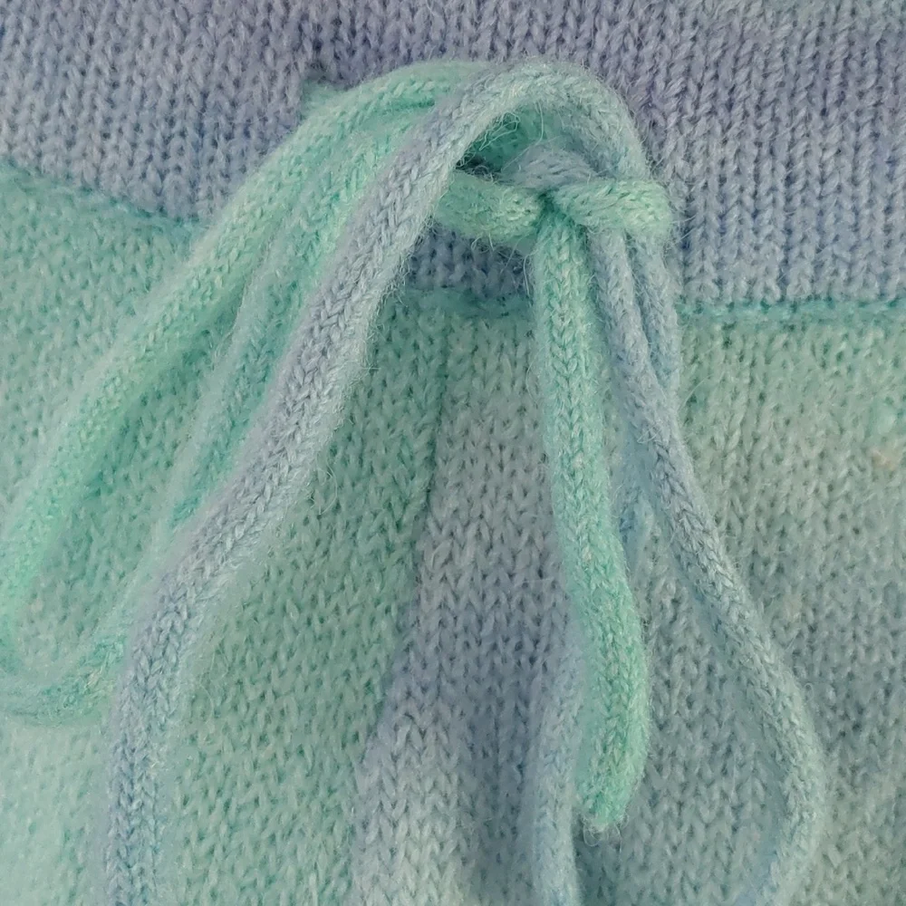 Lilly Pulitzer Wanetta Surf Blue Space Dye Sweater Shorts Size L (1366)